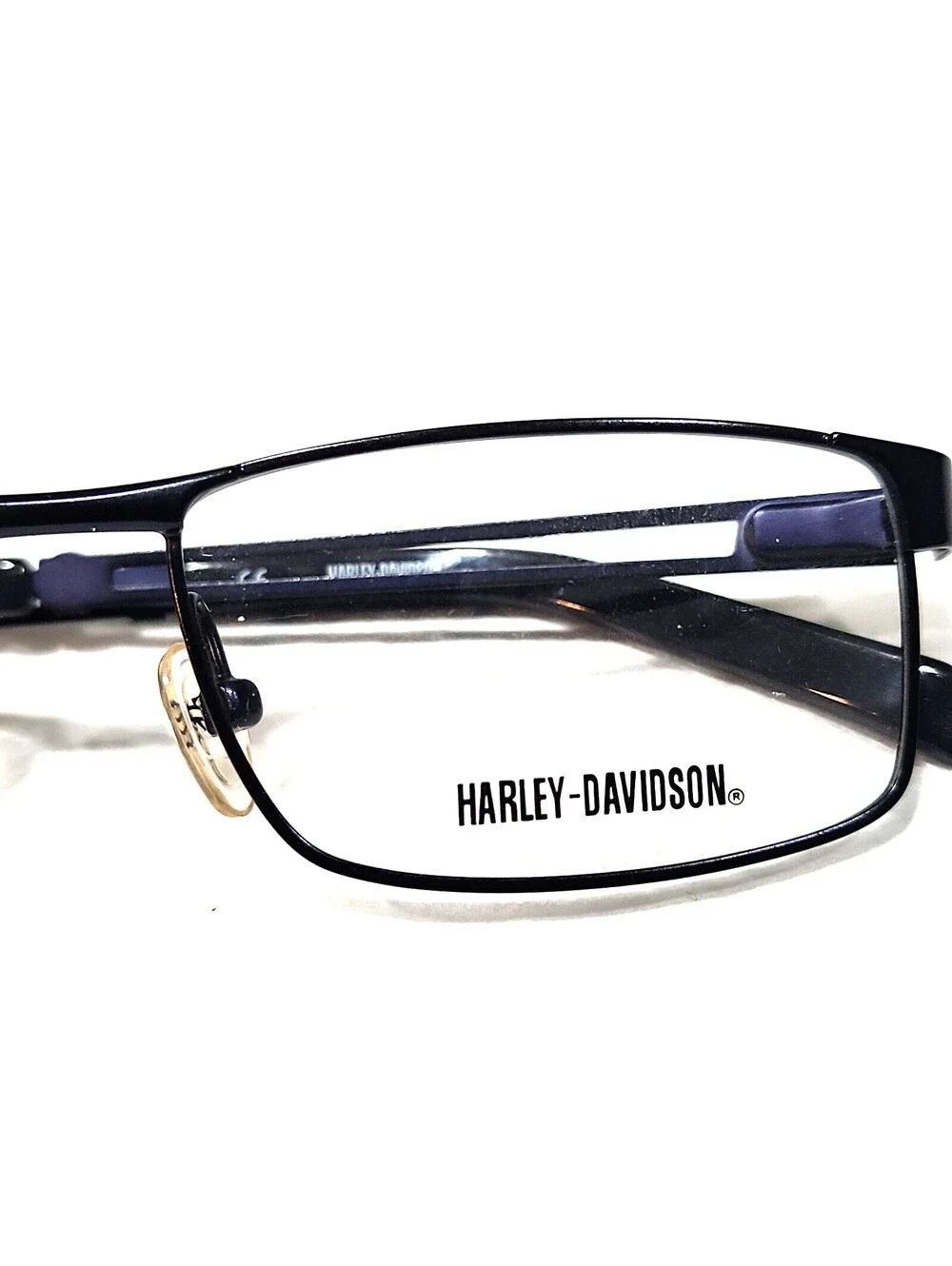 Harley Davidson HDT 101 Petite Teen Purple Skulls Rectangle Eyeglasses 49-16 130